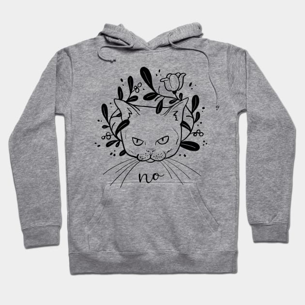 Grumpy Kitty Hoodie by Ellen Wilberg